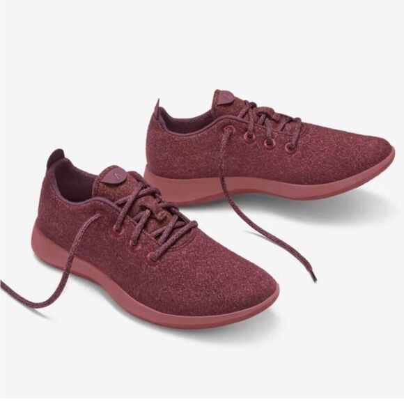 Allbirds Wool Runners Rust Brown Slip On Lace up Comfort Sneaker 9 Like New - Picture 1 of 12